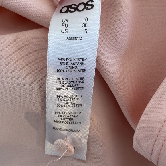 Asos Pink Midi Dress Open Back 6 - Picture 7 of 7